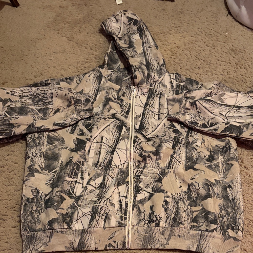 Camo Zip Up Hoodie